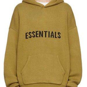 Essentials knit hoodie, size M!